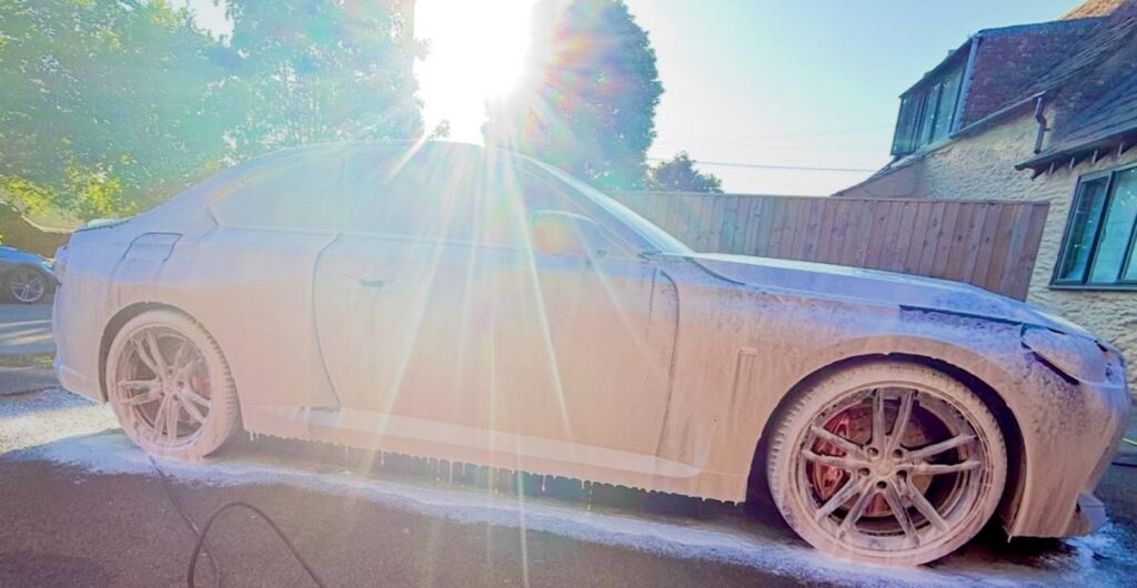 bmw being washed